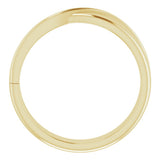 14K Yellow Gold 5 mm Criss-Cross Half Round Band Size 10