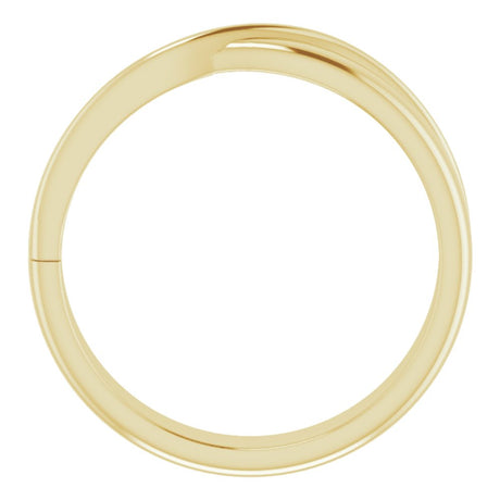 14K Yellow Gold 5 mm Criss-Cross Half Round Band Size 10