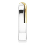 Platinum & 18K Yellow Gold 5 mm Criss-Cross Half Round Band Size 11