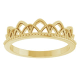 14K Yellow Stackable Crown Ring