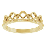 14K Yellow Stackable Crown Ring