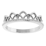 Sterling Silver Stackable Crown Ring