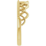 14K Yellow Stackable Crown Ring