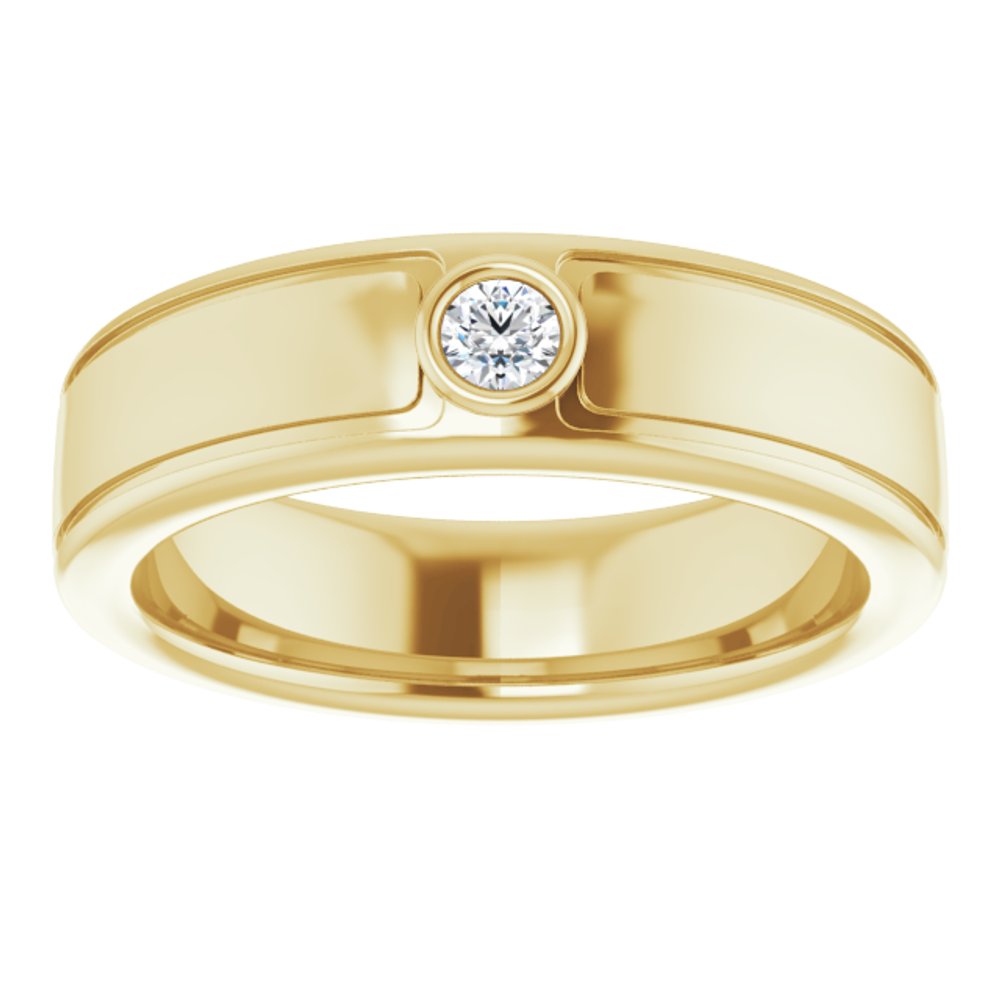 14K Yellow 1/10 CTW Natural Diamond Band