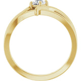 14K Yellow 1/4 CT Lab-Grown Diamond Ring