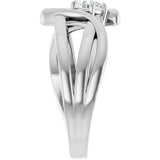 14K White 1/4 CT Lab-Grown Diamond Ring