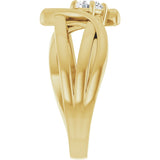 14K Yellow 1/4 CT Lab-Grown Diamond Ring