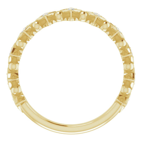 14K Yellow 1/10 CTW Natural Diamond Stackable Ring