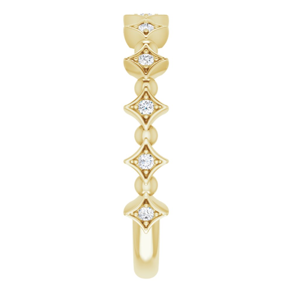 14K Yellow 1/10 CTW Natural Diamond Stackable Ring