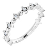 14K White Gold 1/10 CTW Natural Diamond Stackable Ring