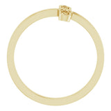 14K Yellow Sideways Cross Ring