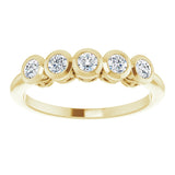 14K Yellow 2.5 mm Round Forever One™ Lab-Grown Moissanite Ring