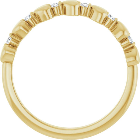 14K Yellow .08 CTW Natural Diamond Heart Stackable Ring