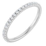Platinum 1/4 CTW Natural Diamond Anniversary Band