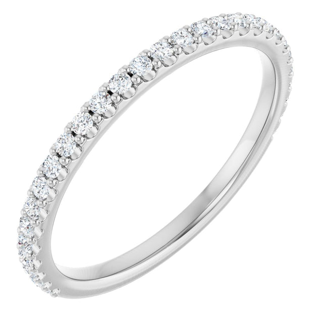Platinum 1/4 CTW Natural Diamond Anniversary Band