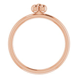 14K Rose Stackable Beaded Ring