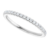 14K White 1/4 CTW Lab-Grown Diamond Anniversary Band