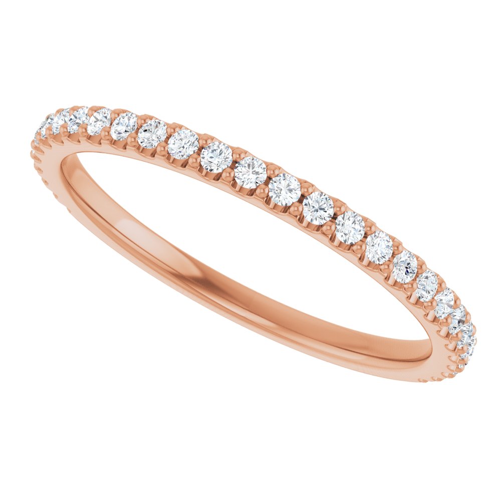 14K Rose 1/4 CTW Natural Diamond Anniversary Band