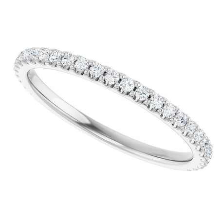 Platinum 1/4 CTW Natural Diamond Anniversary Band