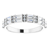 14K White 1/2 CTW Natural Diamond Anniversary Band