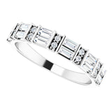 14K White 1/2 CTW Natural Diamond Anniversary Band