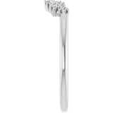14K White 1/10 CTW Natural Diamond Contour Band