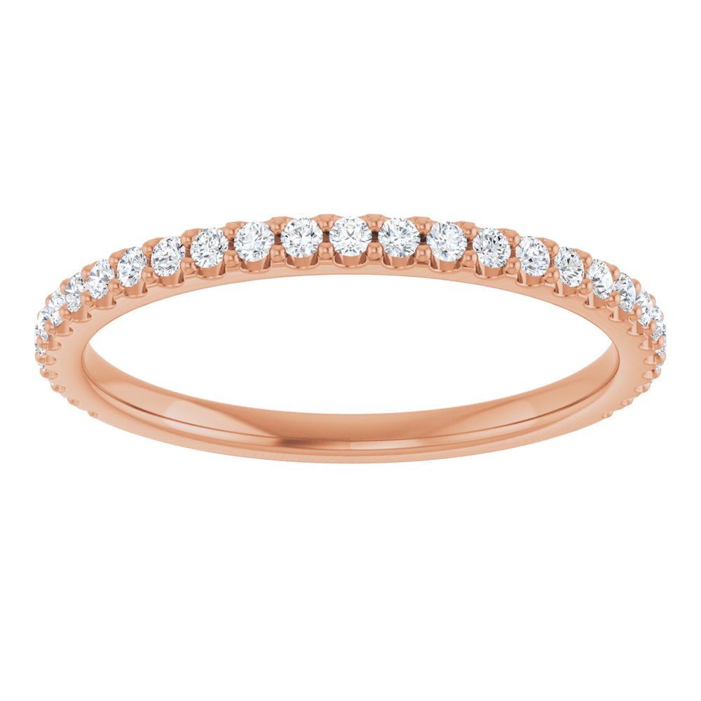 14K Rose 1/4 CTW Natural Diamond Anniversary Band