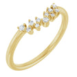 14K Yellow 1/10 CTW Natural Diamond Contour Band  
