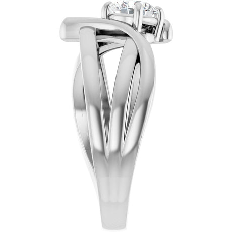 14K White 1/2 CT Lab-Grown Diamond Ring