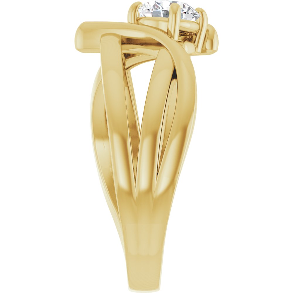 14K Yellow 1/2 CT Lab-Grown Diamond Ring