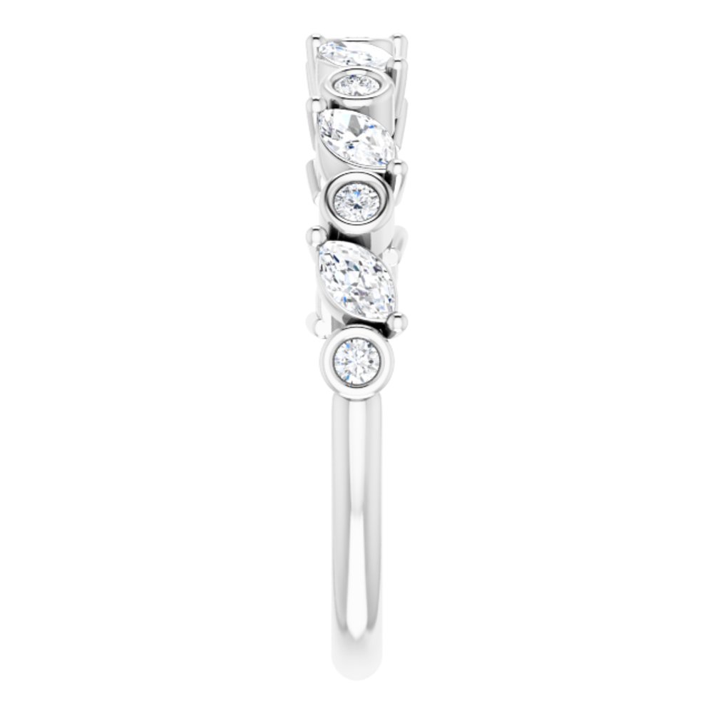 Platinum 3/8 CTW Natural Diamond Anniversary Band