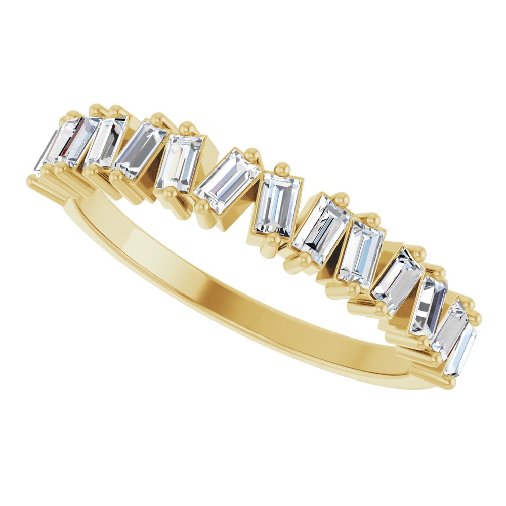 14K Yellow 1/2 CTW Lab-Grown Diamond Anniversary Band