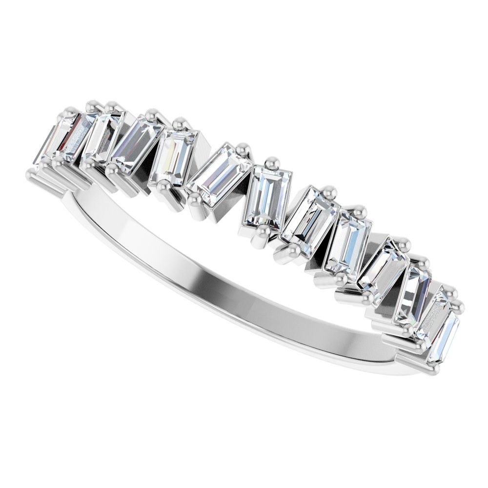 14K White Gold 7/8 CTW Lab-Grown Diamond Anniversary Band