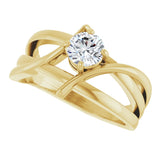 14K Yellow 1/2 CT Lab-Grown Diamond Ring