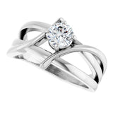 14K White 1/2 CT Lab-Grown Diamond Ring