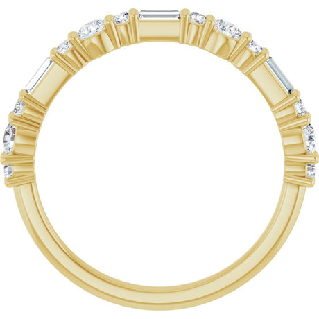 14K Yellow Gold 3/8 CTW Natural Diamond Anniversary Band