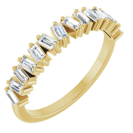 14K Yellow 1/2 CTW Natural Diamond Anniversary Band