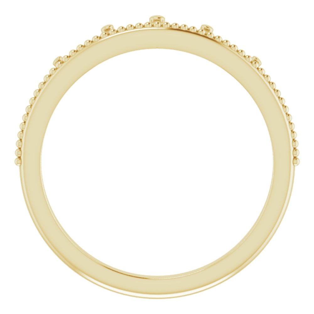 14K Yellow Stackable Crown Ring