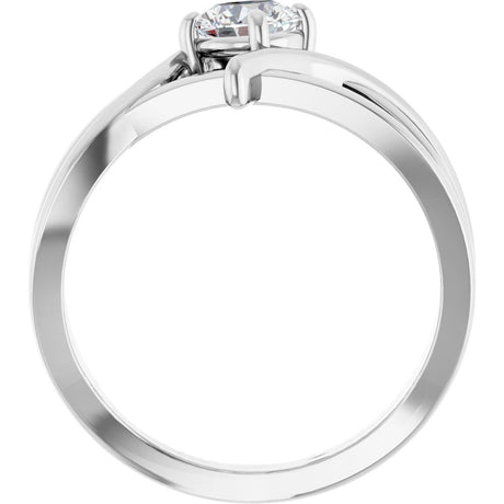 14K White 1/2 CT Lab-Grown Diamond Ring