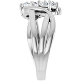 14K White Gold 1 CTW Lab-Grown Diamond Two-Stone Ring