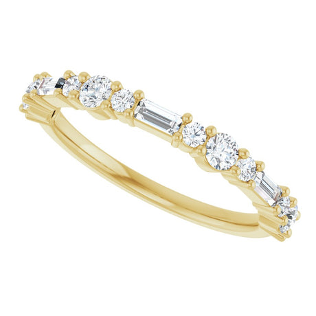 14K Yellow Gold 3/8 CTW Natural Diamond Anniversary Band