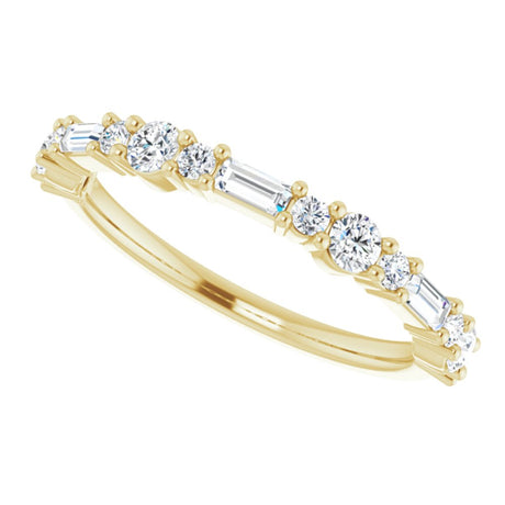 14K Yellow 3/8 CTW Natural Diamond Anniversary Band