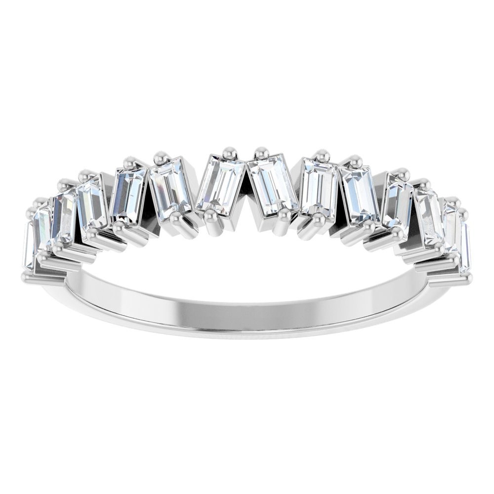 14K White 1/2 CTW Lab-Grown Diamond Anniversary Band