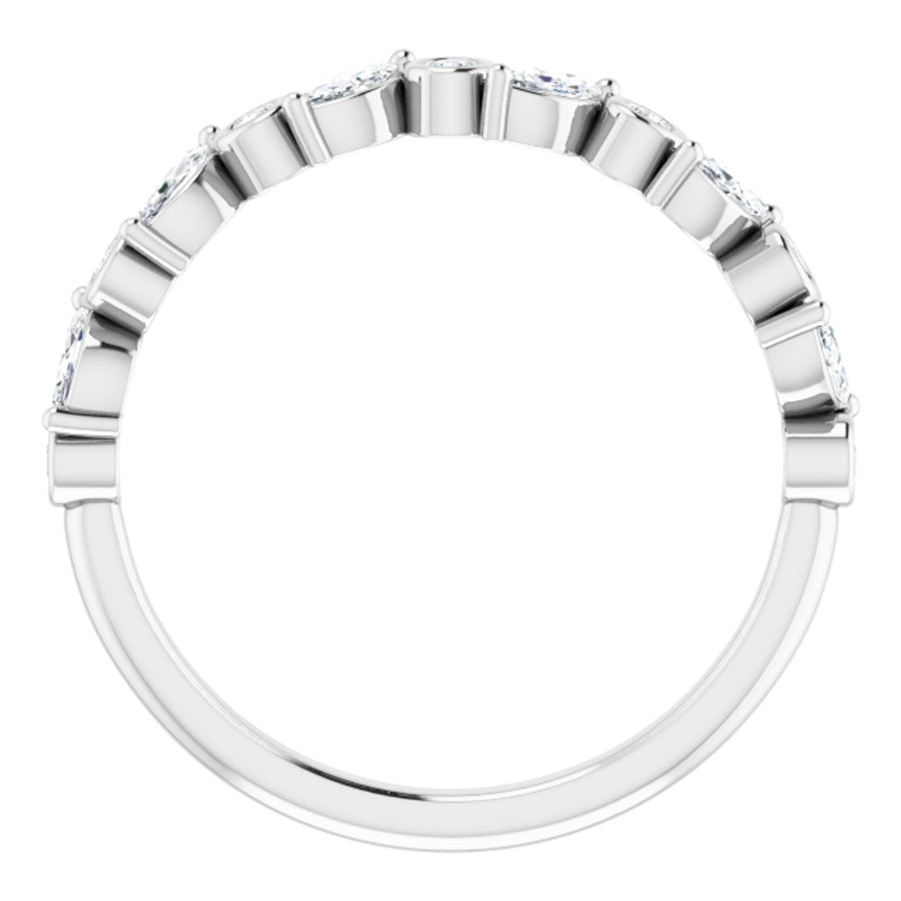 Platinum 3/8 CTW Natural Diamond Anniversary Band