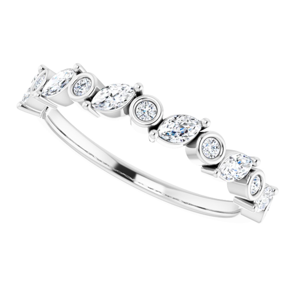 Platinum 3/8 CTW Natural Diamond Anniversary Band