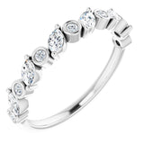 Platinum 3/8 CTW Natural Diamond Anniversary Band