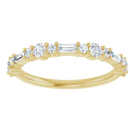 14K Yellow Gold 3/8 CTW Natural Diamond Anniversary Band