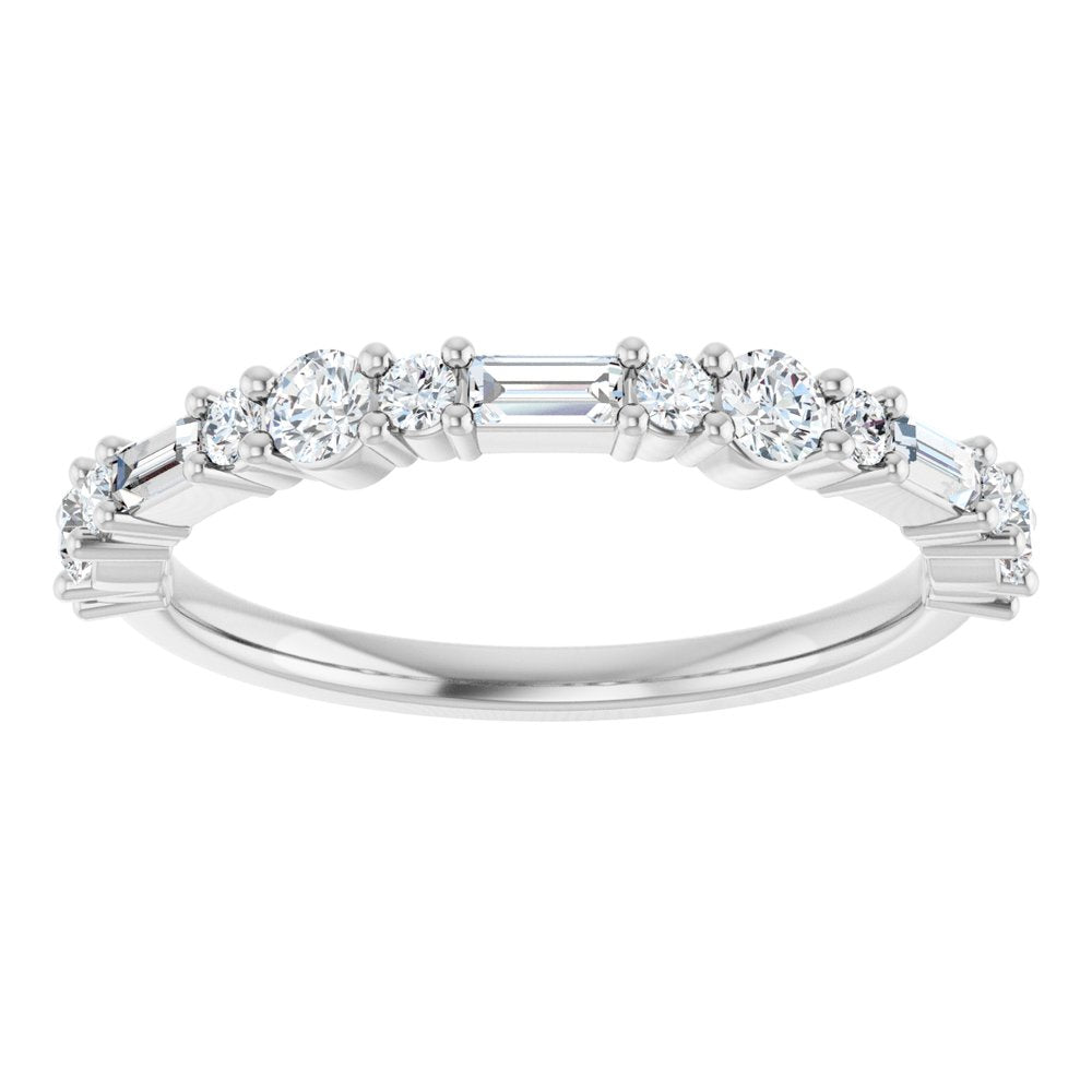 14K White Gold 1/2 CTW Lab-Grown Diamond Anniversary Band