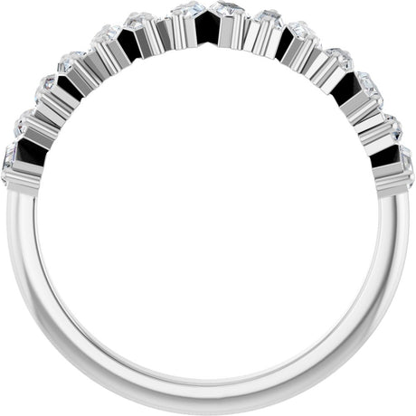 14K White Gold 1/2 CTW Natural Diamond Anniversary Band