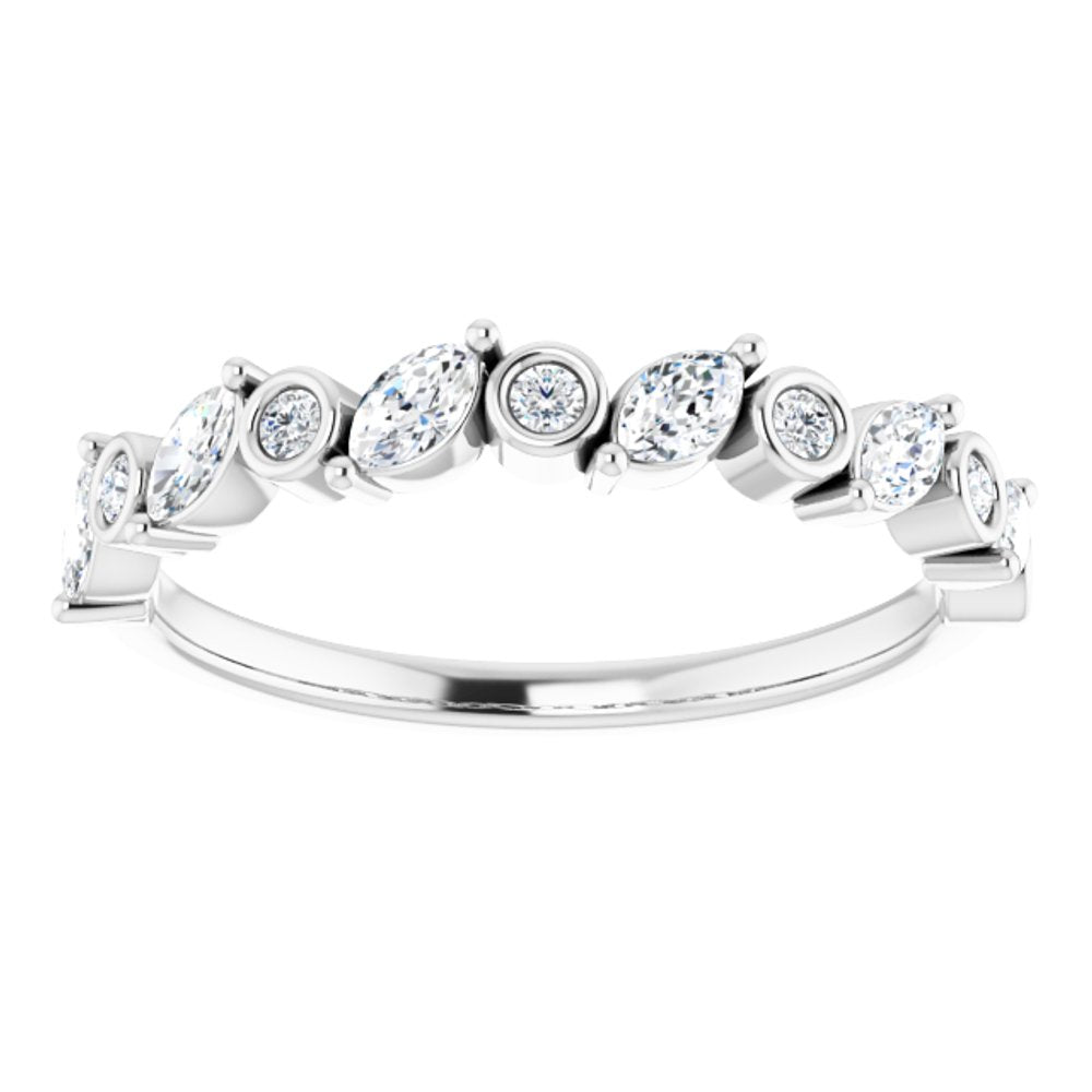 Platinum 3/8 CTW Natural Diamond Anniversary Band